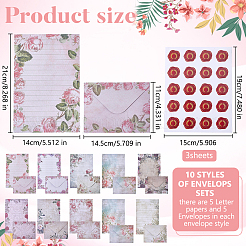 Ensemble de papeterie florale vintage&nbsp;DIY-WH0591-645
