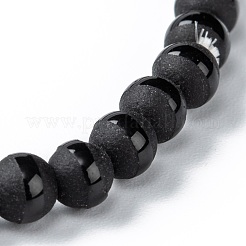 Perle di vetro smerigliato si estendono bracciali&nbsp;BJEW-I296-09A