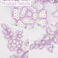 4 paio di applicazioni in pizzo ricamato con paillettes in poliestere&nbsp;DIY-GF0013-81A