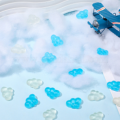 40 Stück 2 Farben leuchtende transparente Harz-Cabochons&nbsp;RESI-SC0006-59