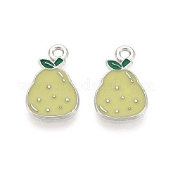 Breloques en alliage émaillé de fruits&nbsp;PALLOY-S058-01P-22
