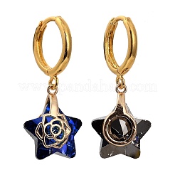 Ensembles de bijoux en verre étoile galvanoplastie&nbsp;SJEW-JS01120-02