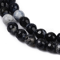 Naturelles feu crépitent agate perles brins&nbsp;G-C082-A01-48