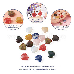 16pcs 8 perles de pierres précieuses naturelles et synthétiques&nbsp;G-FW0001-25