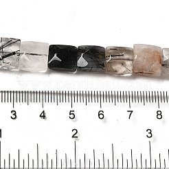 Natürliche schwarze Turmalinquarzperlenstränge&nbsp;G-C109-A01-02