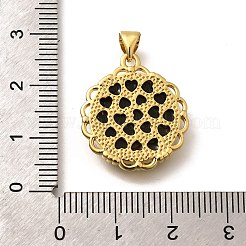Pendentifs en laiton sculptés en coquillage naturel&nbsp;KK-Z091-07G-01