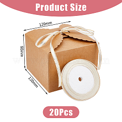 20 scatola pieghevole per biscotti in carta kraft&nbsp;DIY-DC0002-28