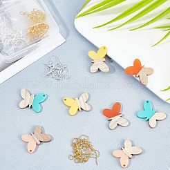 Kits de fabrication de boucles d'oreilles pendantes papillon DIY&nbsp;DIY-OC0006-03