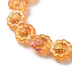 Transparentes perles de verre de galvanoplastie brins&nbsp;GLAA-G098-04H
