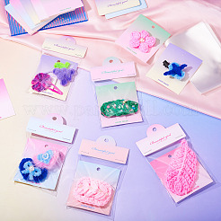 100 Stück rechteckige Displaykarten aus Papier mit Farbverlauf für Haarspangen&nbsp;CDIS-TA0001-32