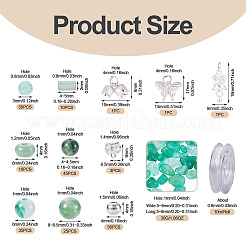 Kits de diy para hacer pulseras de cuentas de aventurina verde natural&nbsp;DIY-TA0013-73