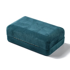 Hierro rectangular cubierto con cajas de almacenamiento de juegos de joyas de terciopelo.&nbsp;CON-K002-07C
