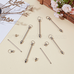 70 barre porte-clés en alliage perlé pour la fabrication de bijoux et de loisirs créatifs&nbsp;FIND-GO0004-35