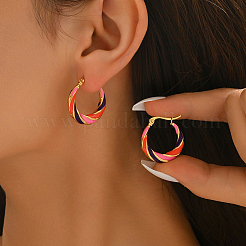Pendientes de aro giratorios de acero inoxidable&nbsp;AW0162-1
