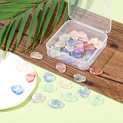 40pcs transparente sprühlackierte Glasanhänger&nbsp;GLAA-FS0001-15