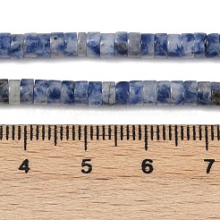 Fili di perle di diaspro macchia blu naturale&nbsp;G-C084-D09-01