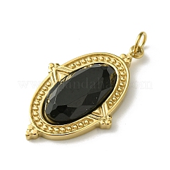 Facettierte Anhänger aus natürlichem Obsidian&nbsp;FIND-Z028-40D