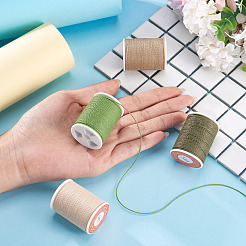 4 rouleau de cordon rond en polyester ciré 4 couleurs&nbsp;YC-TA0001-27B