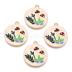 Herbst-Thema-Rack-Plating-Legierung Emaille-Anhänger&nbsp;X-ENAM-N055-085