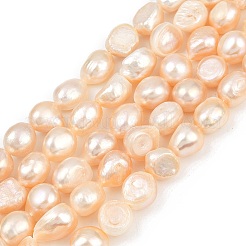Fili di perle di perle d'acqua dolce coltivate naturali&nbsp;PEAR-P064-20K-01C