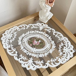2 tovaglietta vintage in pizzo di poliestere ricamata&nbsp;AJEW-CN0005-09B-02
