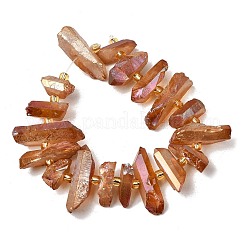 Granos de cristal de cuarzo natural electrochapa hebras&nbsp;G-F800-B09