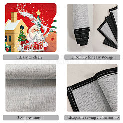Set de table rectangle avec motif père noël en coton et lin&nbsp;AJEW-WH0196-003