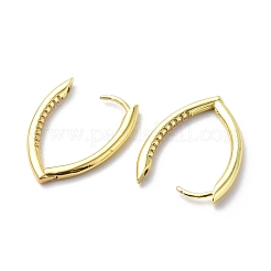 Aretes de aro con ojo de caballo y circonitas cúbicas transparentes&nbsp;EJEW-G333-03G