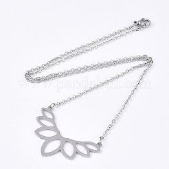 Collares colgantes de acero inoxidable 201 que no se deslustran&nbsp;NJEW-T009-JN063-1-40