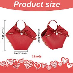 Süßigkeiten-Geschenkhandtaschen aus PU-Leder&nbsp;ABAG-WH0032-60C