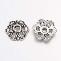 Tibetische silberne ausgefallene Perlenkappen&nbsp;LS-AA0502