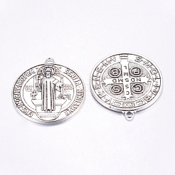 Gros pendentifs en alliage de style tibétain&nbsp;TIBEP-A17171-AS-FF