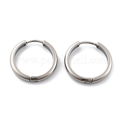 201 orecchini a cerchio in acciaio inossidabile&nbsp;LS-EJEW-P304-15B-P