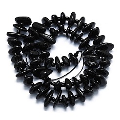 Naturali nera perle di tormalina fili&nbsp;G-K245-H08-B01