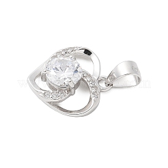 Herzanhänger aus feinem Silber mit Zirkonia&nbsp;STER-S008-02A-P