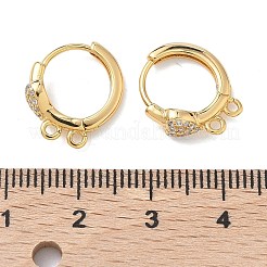 Messing Micro Pave klare Zirkonia Creolen Zubehör&nbsp;XGR0153G-92G