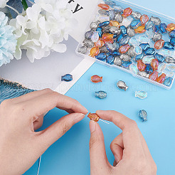 Kit fai da te per realizzare braccialetti elastici a forma di pesce&nbsp;DIY-SC0020-12A