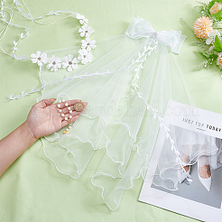 1 velo da sposa in poliestere&nbsp;AJEW-WR0003-19