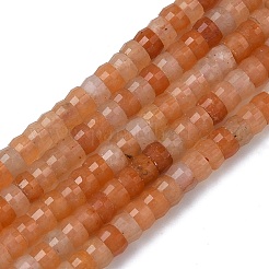 Fili di perline heishi di avventurina rossa naturale&nbsp;LS-G-A299-A02-01