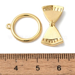 Cierres de palanca de microcircuito de latón cubic zirconia transparente&nbsp;KK-N254-83G