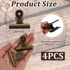 4 clip di ferro per raccoglitori&nbsp;AJEW-CP0011-88A