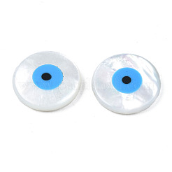 Perlas de concha de nácar de concha blanca natural&nbsp;SSHEL-N034-79C-01
