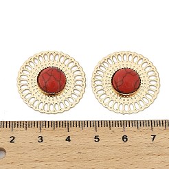 Messing synthetische Türkis Cabochons&nbsp;KK-Z088-07G-01