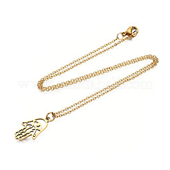 201 colliers pendentifs en acier inoxydable&nbsp;NJEW-T009-JN135-40-2