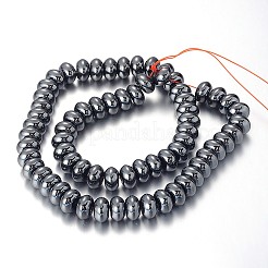 Perlisierte nichtmagnetische synthetische Hämatit-Rondell-Perlenstränge&nbsp;G-F230-02