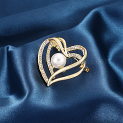 Spille con strass in lega a cuore da donna&nbsp;PW-WGCAEA0-01