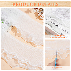 5 m 3-lagiges Organza-Plisseeband&nbsp;OCOR-PH0002-96B