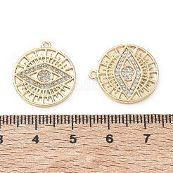 Pendentifs en laiton zircon cubique transparent&nbsp;KK-CBA3EDE-07G-B