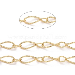 Cadenas de eslabones ovalados retorcidos de latón&nbsp;CHC-K013-11G