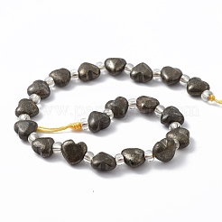 Natürliche Pyrit Perlen Stränge&nbsp;G-E590-02